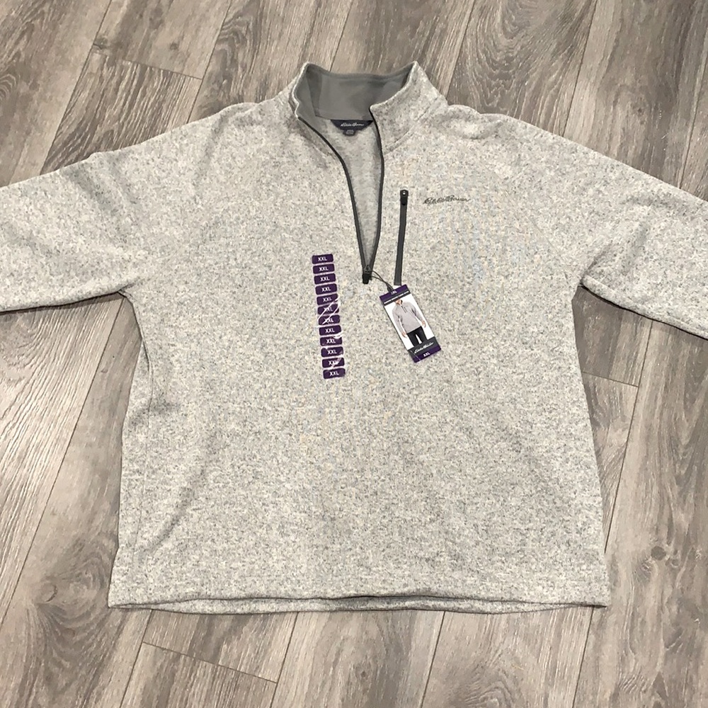 Gray Eddie Bauer Pull over fleece. Brand New.